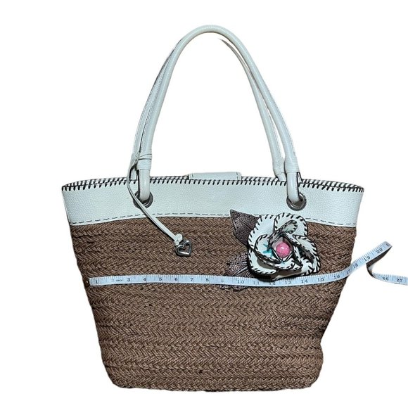 Brighton Woven Tote Leather Trim - Picture 9 of 12